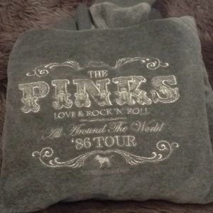 Victoria's Secret zip-front hoodie, gray velour